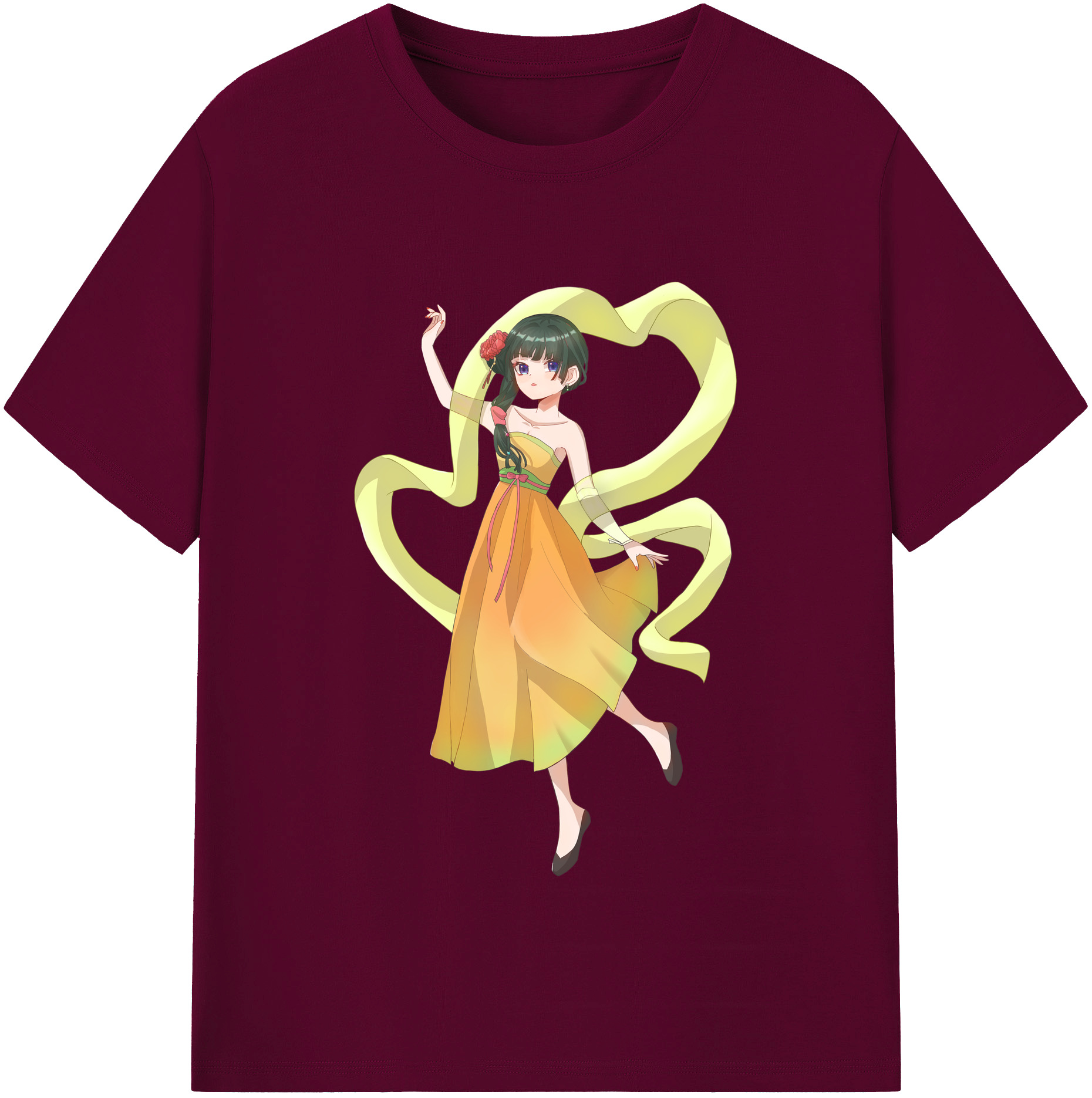 （画像用） 薬屋のひとりごと The Apothecary Diaries レディースカジュアルプリントTシャツ（綿100％）